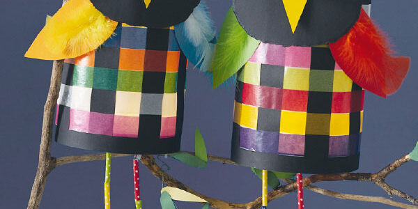 Bunte Raben Laterne