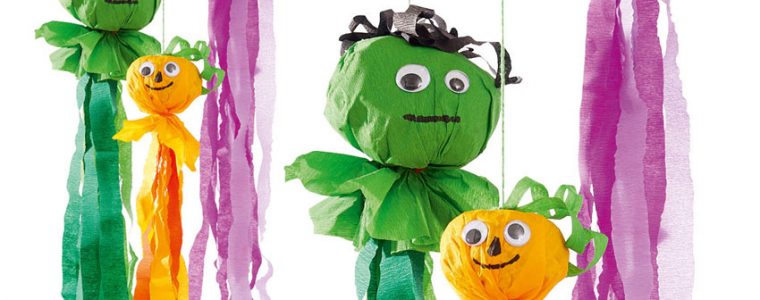 Halloweengeister aus Krepp